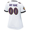 Image of Women's Baltimore Ravens White Custom Jersey 2019