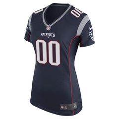 Women's New England Patriots Navy Blue Custom Game Jersey 2019