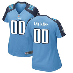 Women's Tennessee Titans Light Blue Custom Alternate Jersey 2019