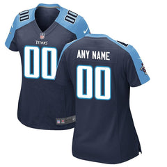 Women's Tennessee Titans Navy Custom Game Jersey 2019