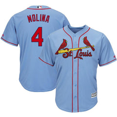 Yadier Molina St. Louis Cardinals Majestic Alternate Cool Base Player Jersey – Horizon Blue 2019