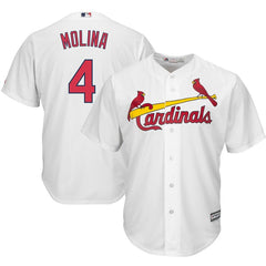 Yadier Molina St. Louis Cardinals Majestic Cool Base Player Jersey - White 2019