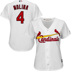 Yadier Molina St. Louis Cardinals Majestic Women's Cool Base Player Jersey - White 2019