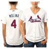 Image of Yadier Molina St. Louis Cardinals Majestic Women's Fashion Stars &amp; Stripes Cool Base Player Jersey - White 2019