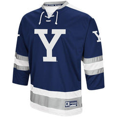 Yale Bulldogs Colosseum Athletic Machine Hockey Sweater Jersey – Navy 2019