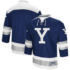 Yale Bulldogs Colosseum Athletic Machine Hockey Sweater Jersey – Navy 2019