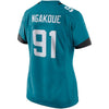 Image of Yannick Ngakoue Jacksonville Jaguars Women's Game Jersey – Teal 2019