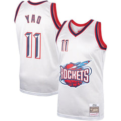 Yao Ming Houston Rockets Mitchell &amp; Ness Hardwood Classics Platinum Swingman Jersey 2019