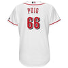 Image of Yasiel Puig Cincinnati Reds Majestic Women's Home Cool Base Player Jersey – White 2019