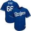 Image of Yasiel Puig Los Angeles Dodgers Majestic Official Cool Base Player Jersey - Royal 2019