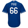 Image of Yasiel Puig Los Angeles Dodgers Majestic Official Cool Base Player Jersey - Royal 2019