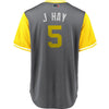 Image of Josh Harrison "J Hay" Pittsburgh Pirates Majestic Players' Weekend Cool Base Jersey – Gray/Yellow 2019