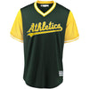 Image of Josh Phegley "PTBNL" Oakland Athletics Majestic Players' Weekend Cool Base Jersey – Green/Yellow 2019