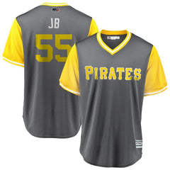 Josh Bell "JB" Pittsburgh Pirates Majestic Players' Weekend Cool Base Jersey – Gray/Yellow 2019