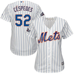 Yoenis Cespedes New York Mets Majestic Women's 2016 Postseason Home Cool Base Jersey - White 2019