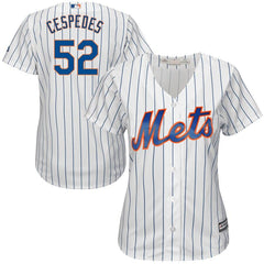 Yoenis Cespedes New York Mets Majestic Women's Official Cool Base Player Jersey - White 2019