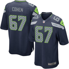 Youth Seattle Seahawks Landon Cohen Team Color Game Jersey 2019