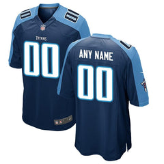 Youth Tennessee Titans Navy Custom Game Jersey 2019