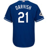 Image of Yu Darvish Los Angeles Dodgers Majestic World Series Bound Cool Base Player Jersey – Royal 2019