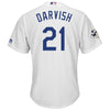 Image of Yu Darvish Los Angeles Dodgers Majestic World Series Bound Cool Base Player Jersey – White 2019