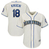 Image of Yusei Kikuchi Seattle Mariners Majestic Official Cool Base Player Jersey – Cream 2019