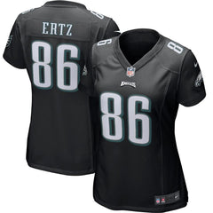 Zach Ertz Philadelphia Eagles Women's Game Event Jersey – Black 2019