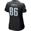 Image of Zach Ertz Philadelphia Eagles Women's Game Event Jersey – Black 2019