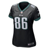 Image of Zach Ertz Philadelphia Eagles Women's Game Jersey - Black 2019