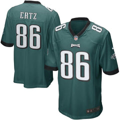 Zach Ertz Philadelphia Eagles Youth Team Color Game Jersey - Midnight Green 2019