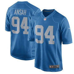 Ziggy Ansah Detroit Lions Throwback Game Jersey - Blue 2019