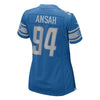 Image of Ziggy Ansah Detroit Lions Women's Game Jersey - Blue 2019